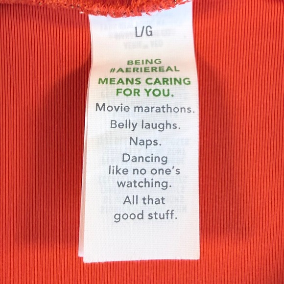 Aerie High Cut Cheeky Bikini Bottoms Orange Metallic Sparkle Size L - Picture 7 of 9